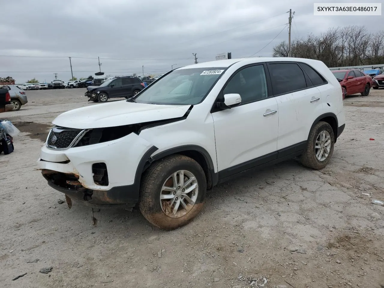 2014 Kia Sorento Lx VIN: 5XYKT3A63EG486017 Lot: 52796864