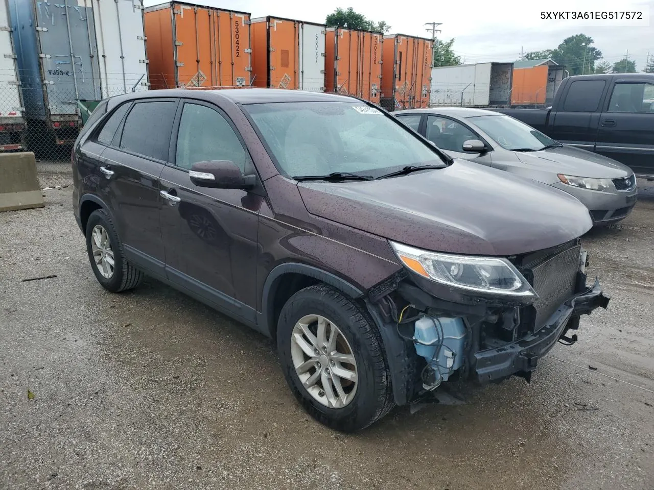 2014 Kia Sorento Lx VIN: 5XYKT3A61EG517572 Lot: 54241534