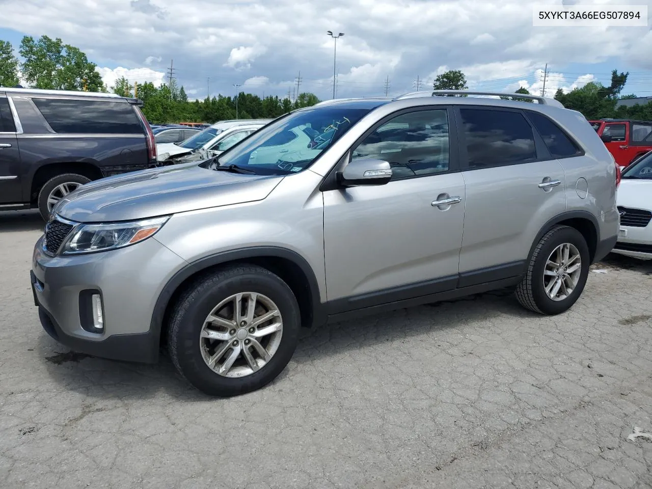 2014 Kia Sorento Lx VIN: 5XYKT3A66EG507894 Lot: 54624194