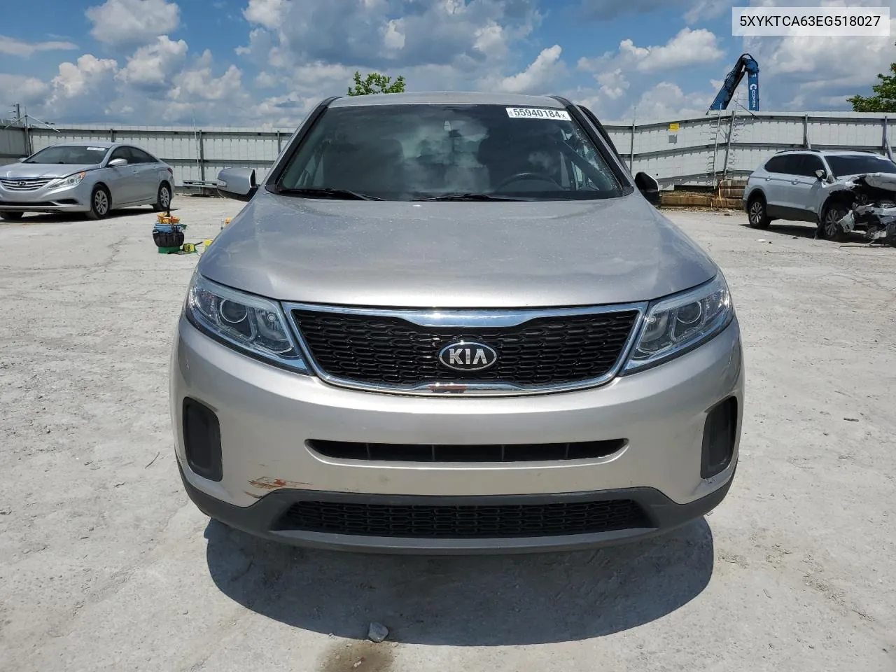 2014 Kia Sorento Lx VIN: 5XYKTCA63EG518027 Lot: 55940184