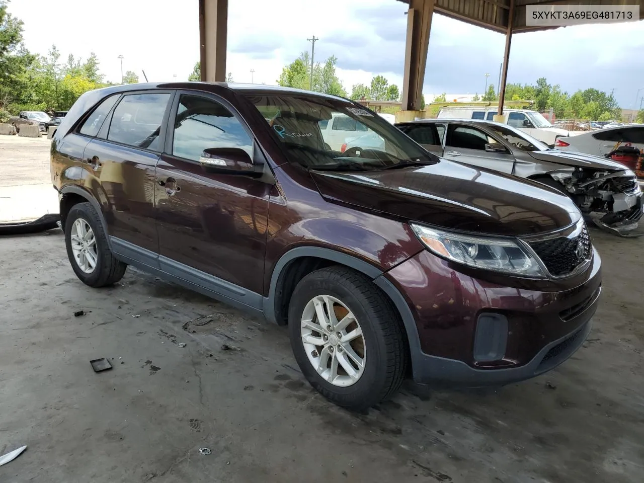 2014 Kia Sorento Lx VIN: 5XYKT3A69EG481713 Lot: 57492084