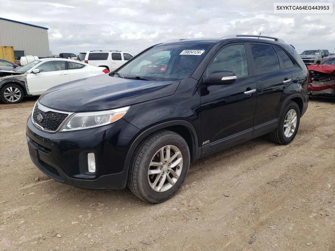 2014 Kia Sorento Lx VIN: 5XYKTCA64EG443953 Lot: 59654124