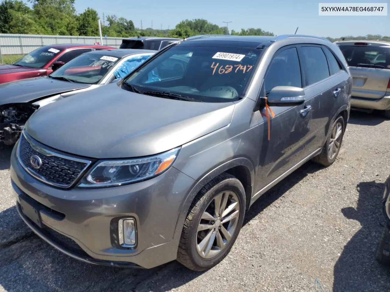 5XYKW4A78EG468747 2014 Kia Sorento Sx