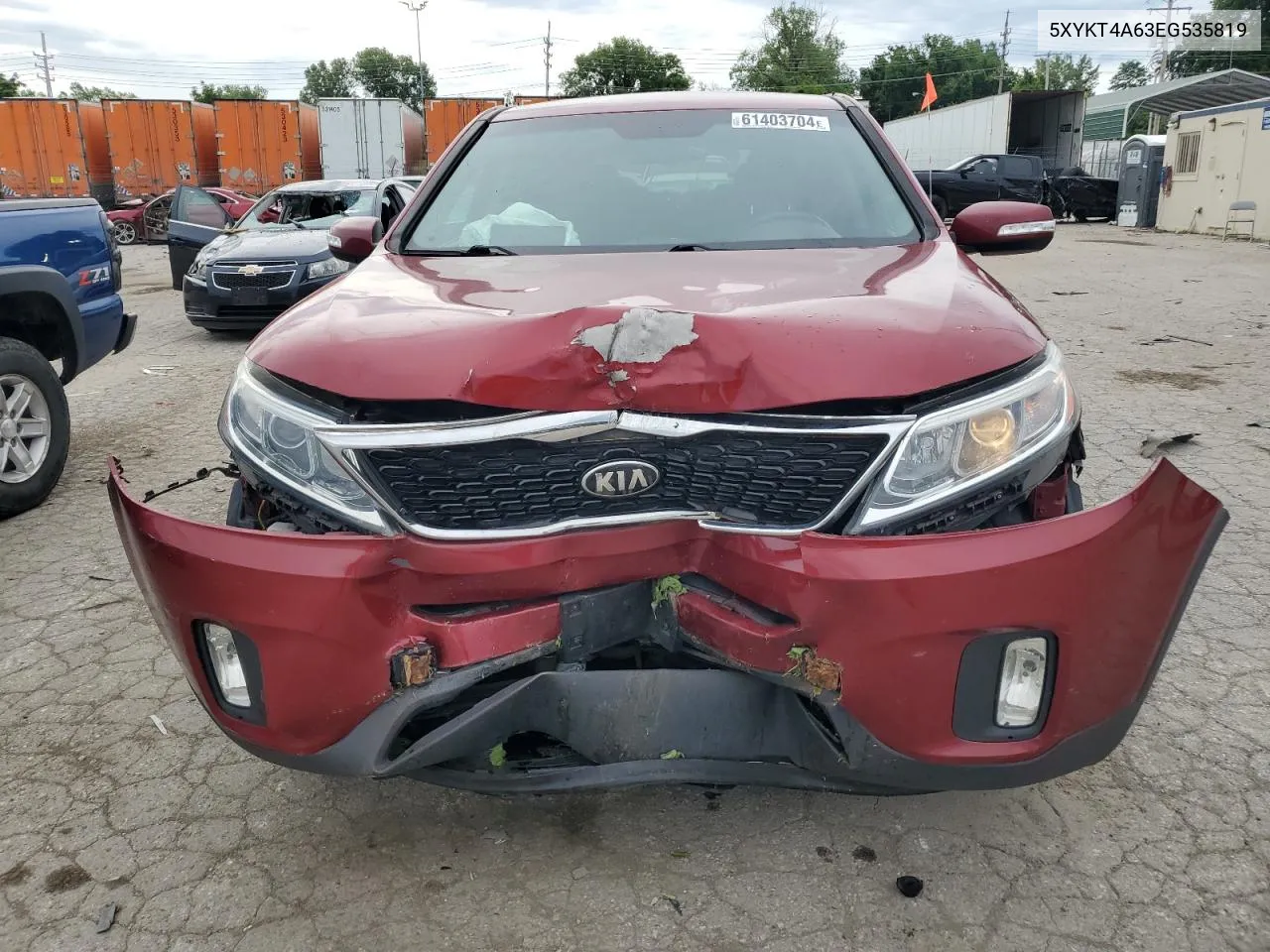 2014 Kia Sorento Lx VIN: 5XYKT4A63EG535819 Lot: 61403704