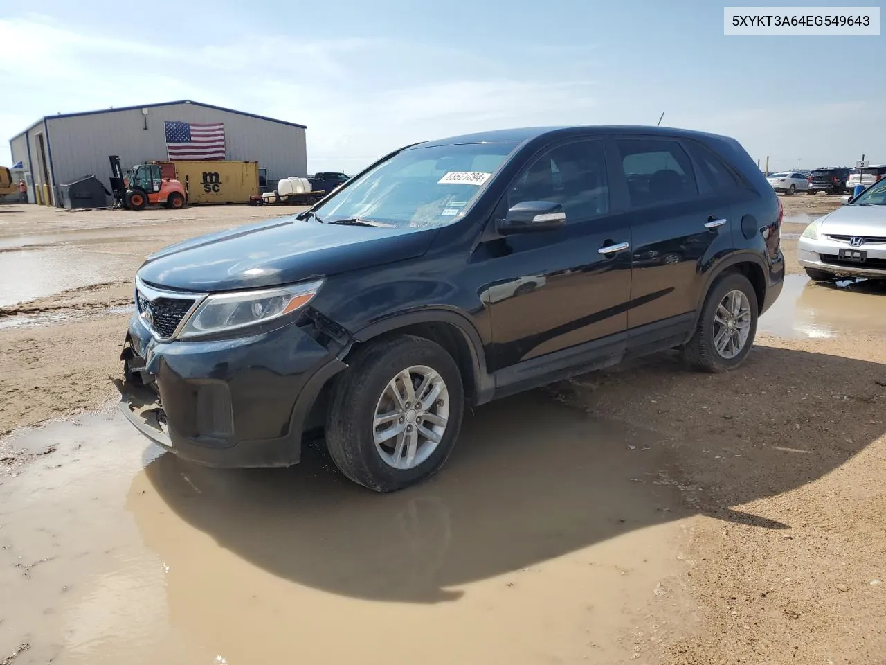 5XYKT3A64EG549643 2014 Kia Sorento Lx