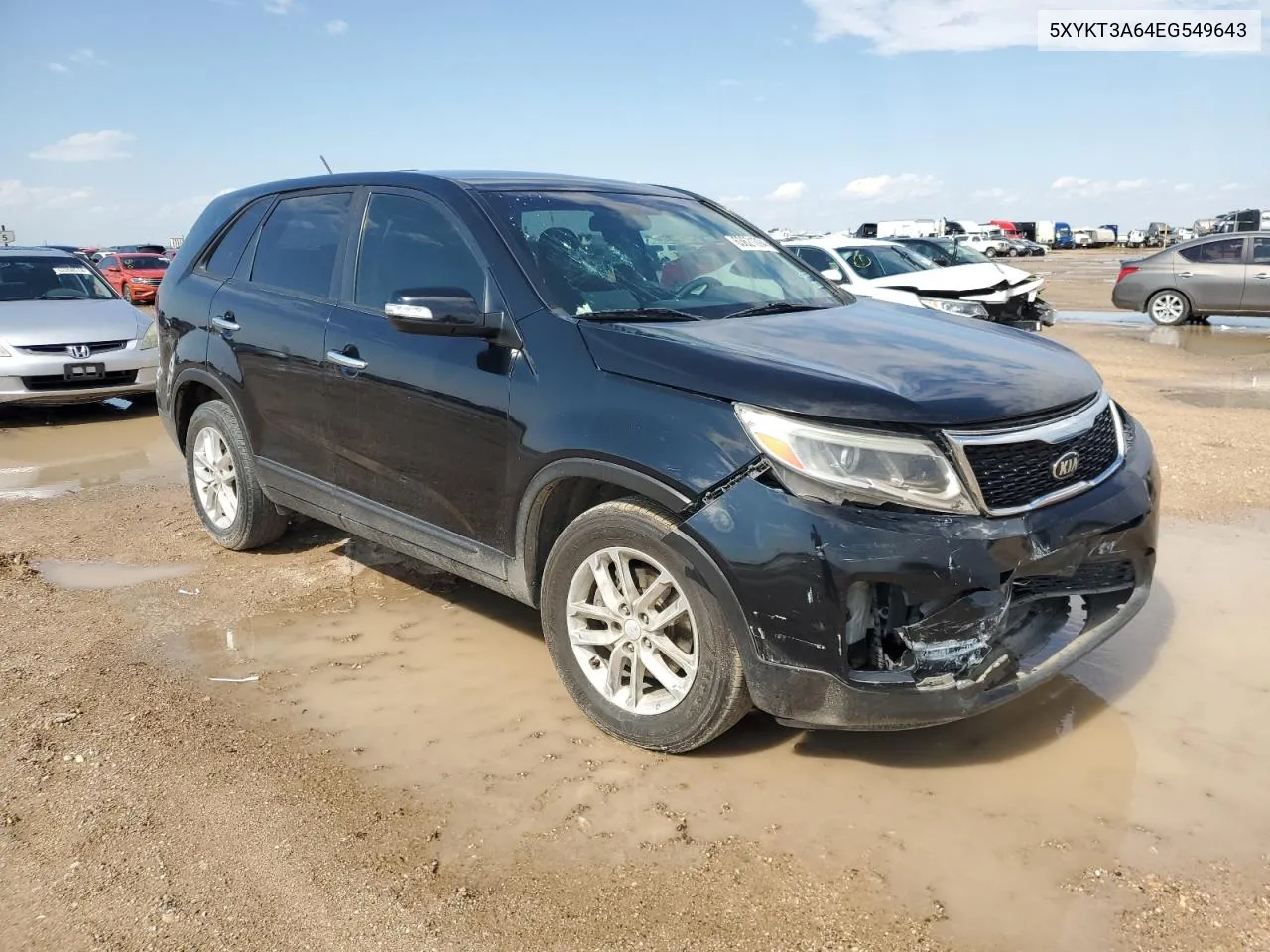 5XYKT3A64EG549643 2014 Kia Sorento Lx