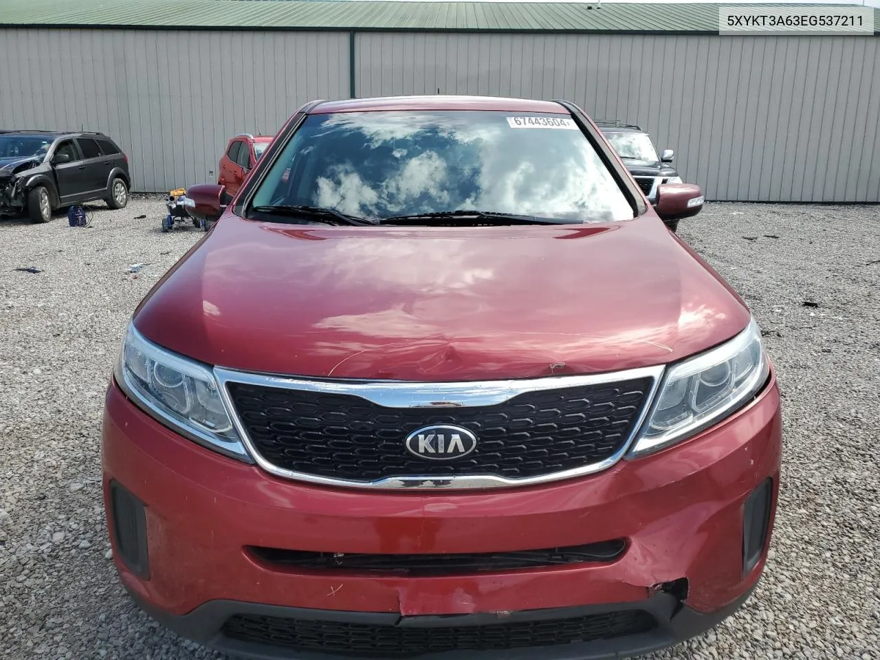 2014 Kia Sorento Lx VIN: 5XYKT3A63EG537211 Lot: 67443604