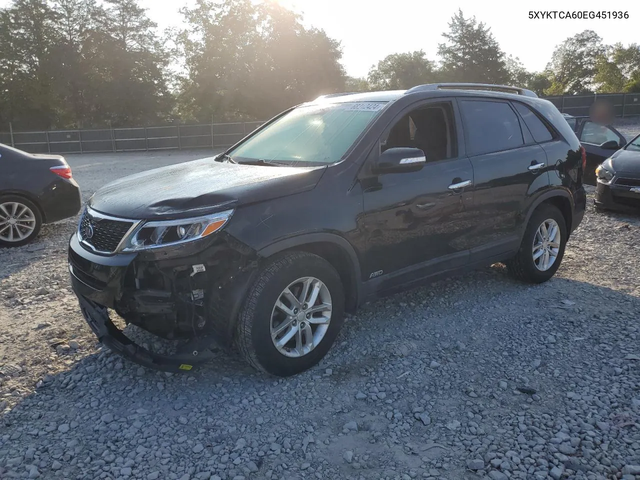 2014 Kia Sorento Lx VIN: 5XYKTCA60EG451936 Lot: 68212424