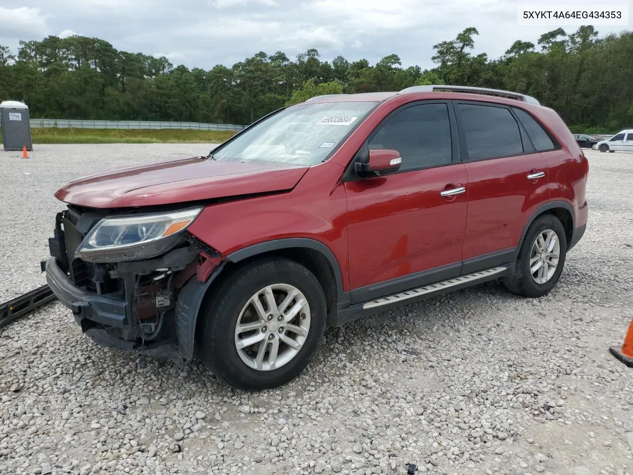 2014 Kia Sorento Lx VIN: 5XYKT4A64EG434353 Lot: 69033684