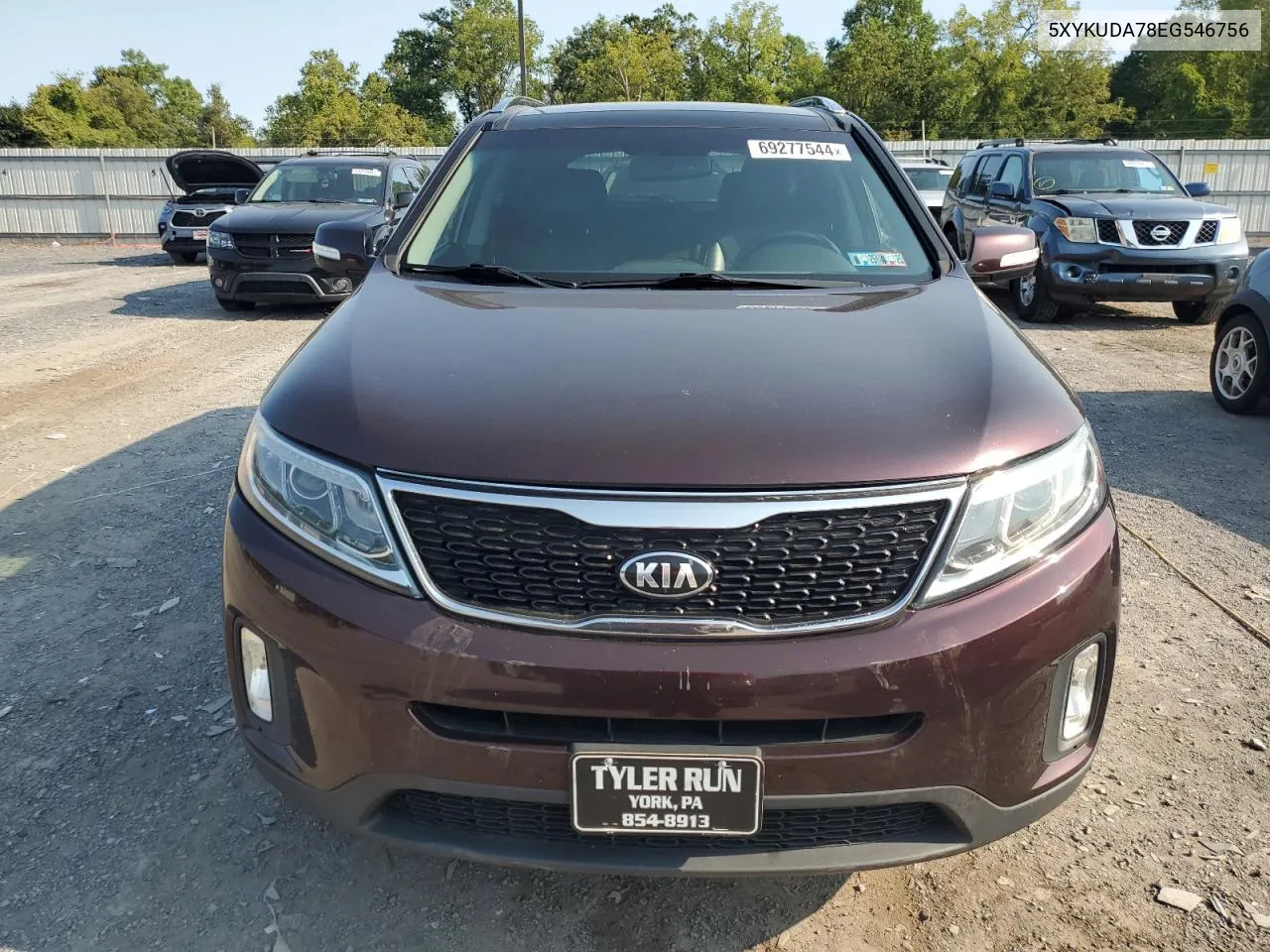 2014 Kia Sorento Ex VIN: 5XYKUDA78EG546756 Lot: 69277544