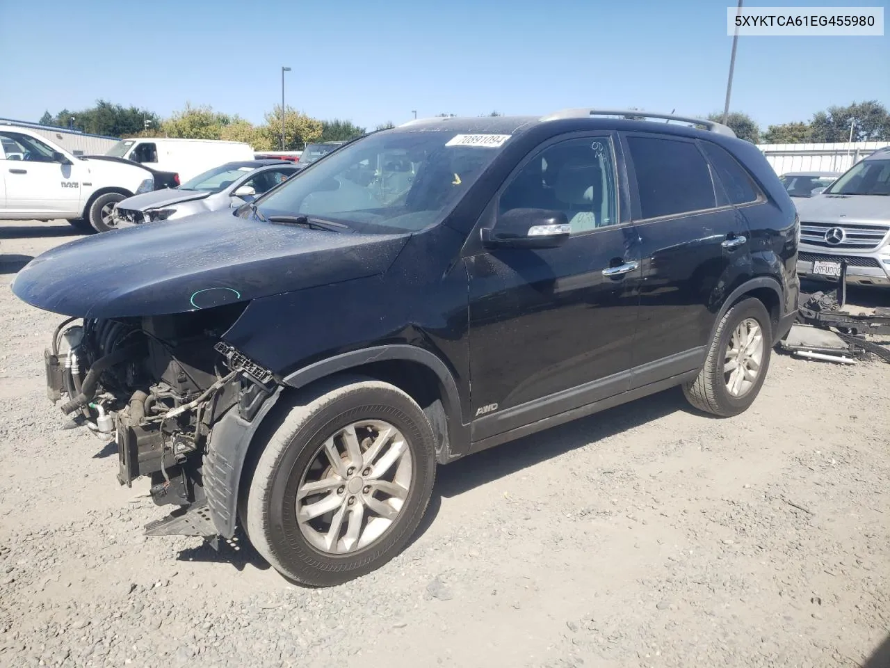 5XYKTCA61EG455980 2014 Kia Sorento Lx