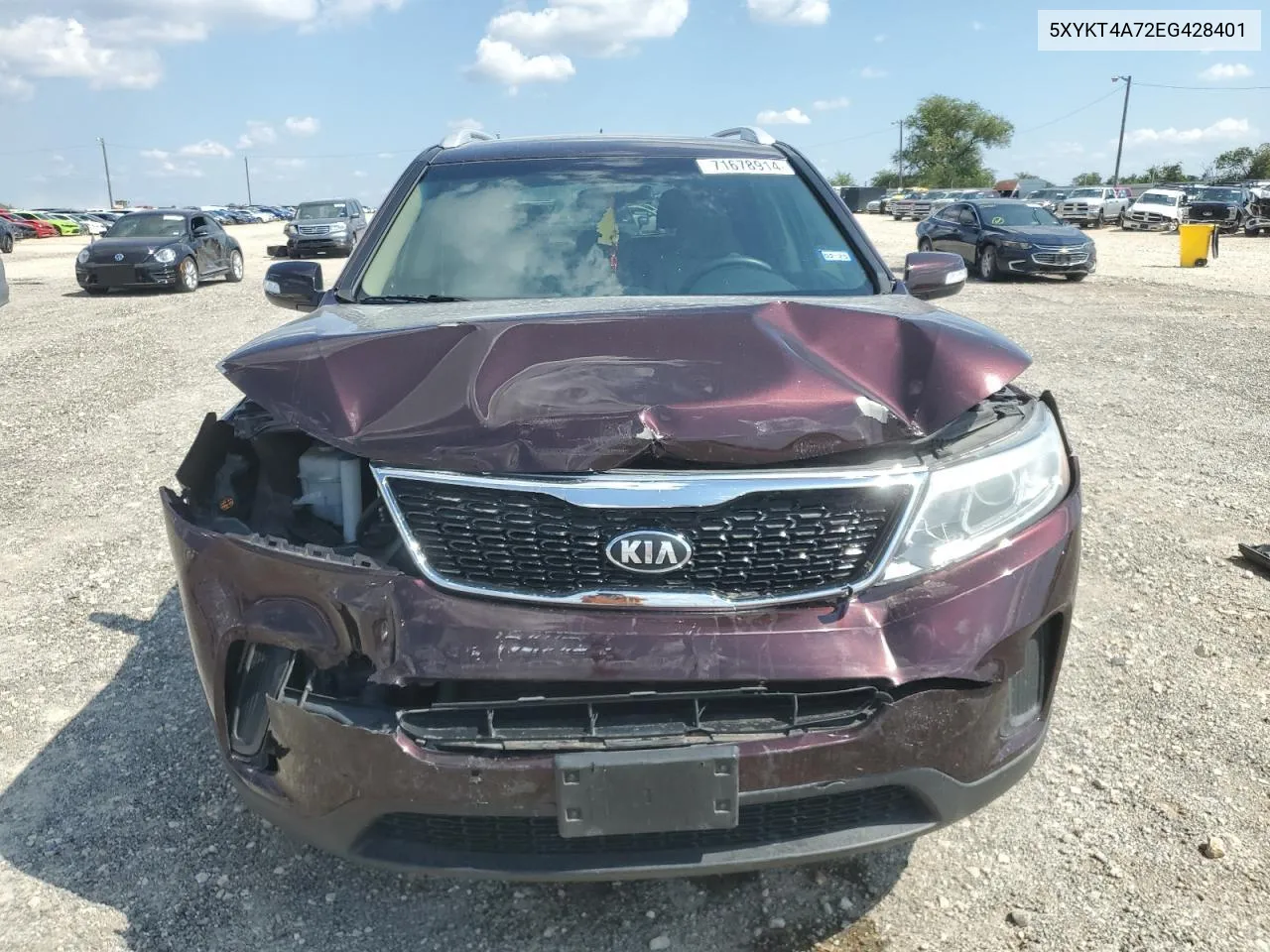 5XYKT4A72EG428401 2014 Kia Sorento Lx