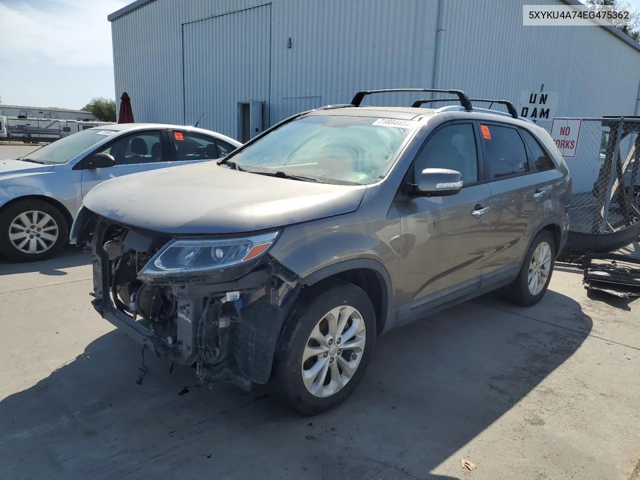 2014 Kia Sorento Ex VIN: 5XYKU4A74EG475362 Lot: 71894484