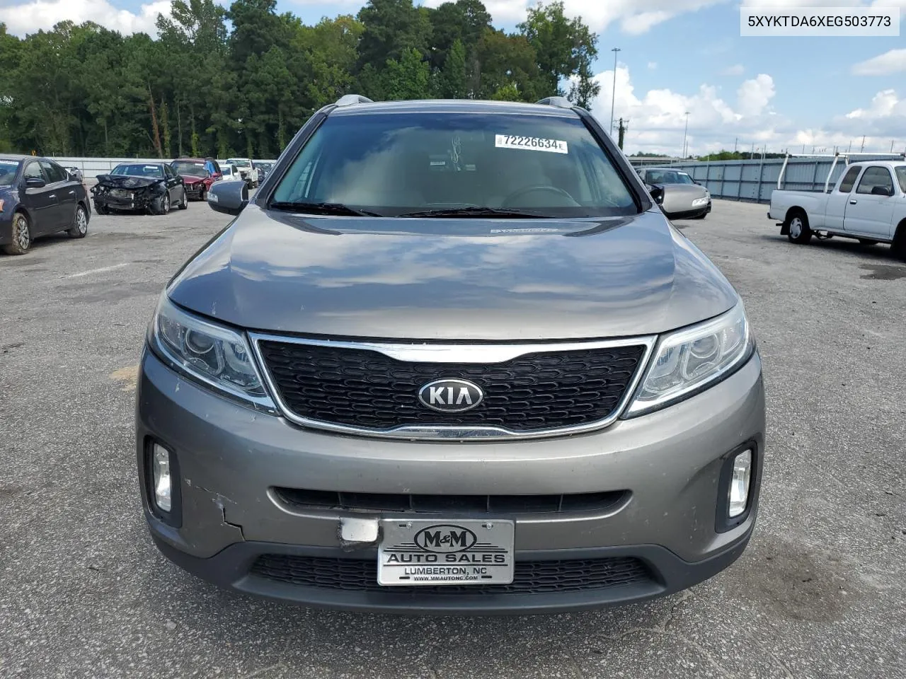 2014 Kia Sorento Lx VIN: 5XYKTDA6XEG503773 Lot: 72226634