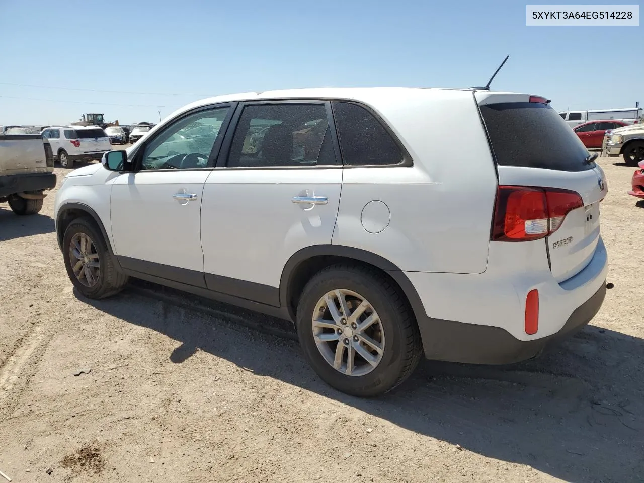 5XYKT3A64EG514228 2014 Kia Sorento Lx