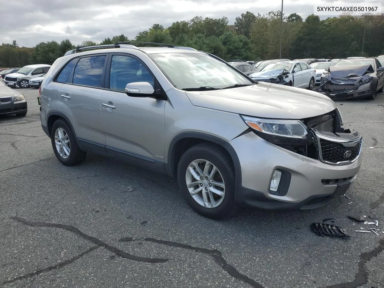 2014 Kia Sorento Lx VIN: 5XYKTCA6XEG501967 Lot: 72379784