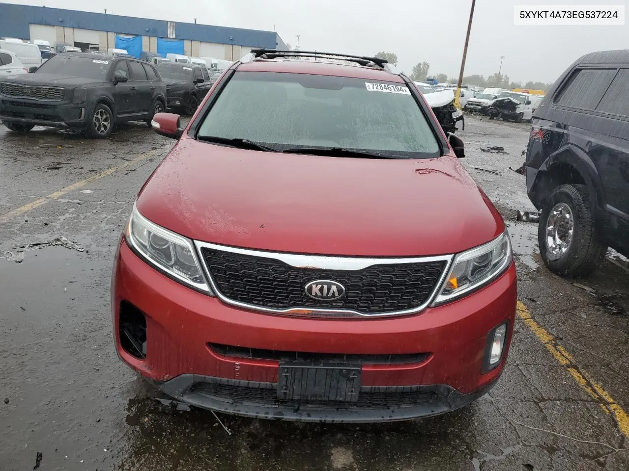 2014 Kia Sorento Lx VIN: 5XYKT4A73EG537224 Lot: 72846194