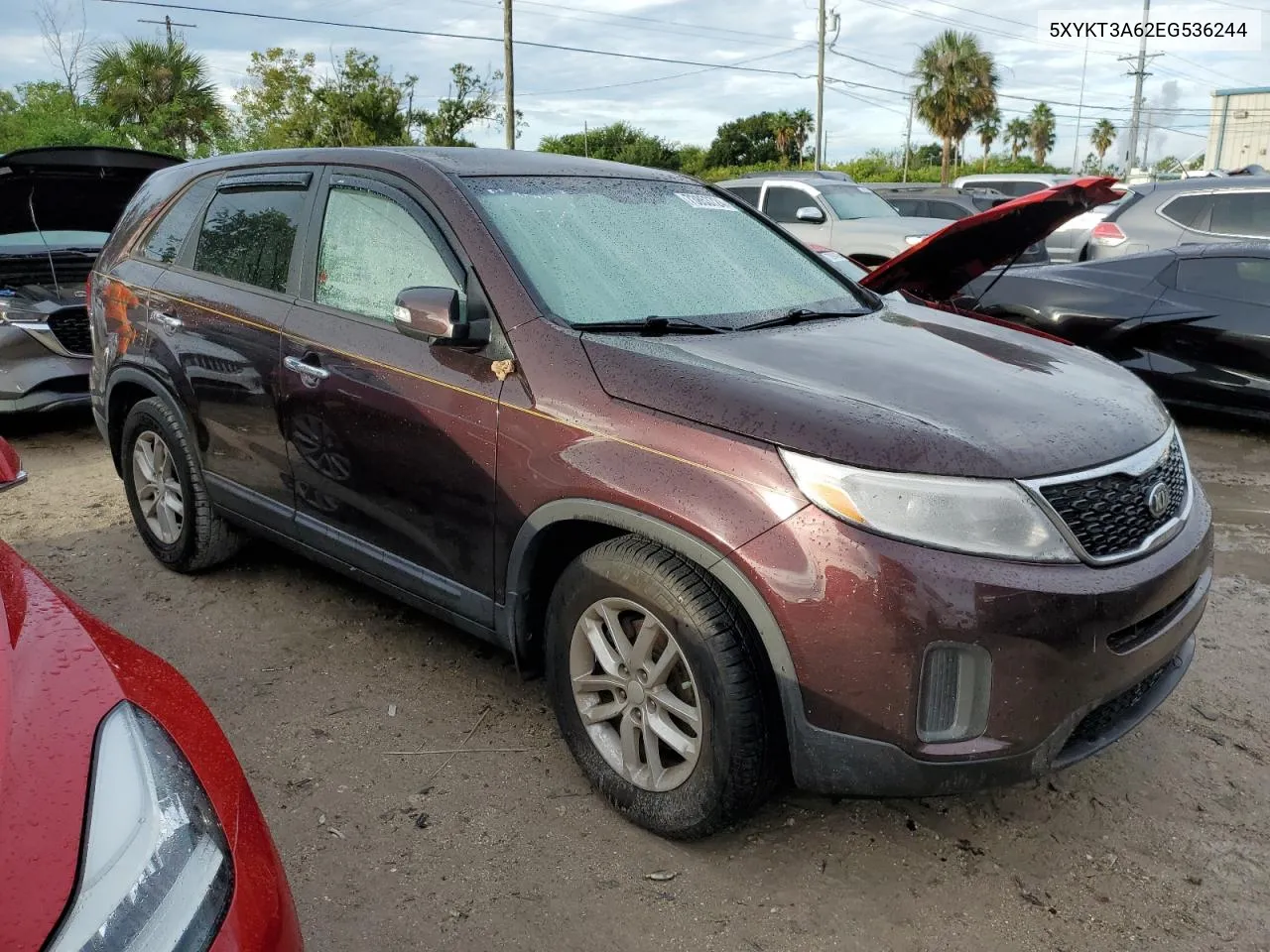 2014 Kia Sorento Lx VIN: 5XYKT3A62EG536244 Lot: 73853724