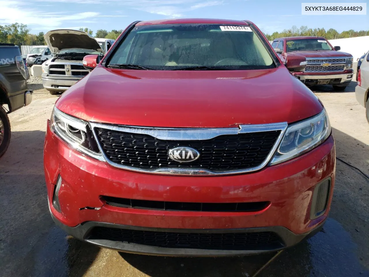 2014 Kia Sorento Lx VIN: 5XYKT3A68EG444829 Lot: 74112974