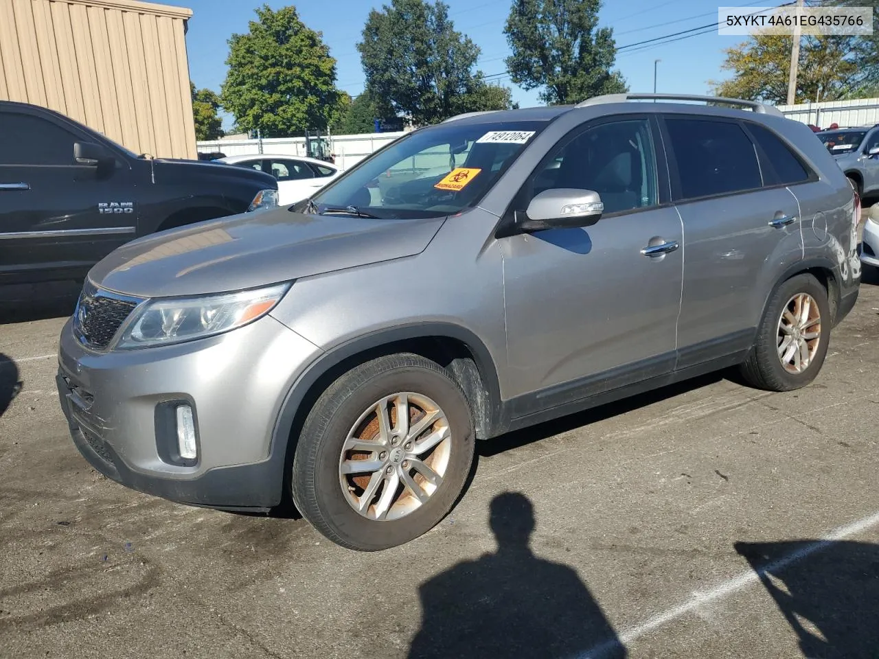 2014 Kia Sorento Lx VIN: 5XYKT4A61EG435766 Lot: 74912064