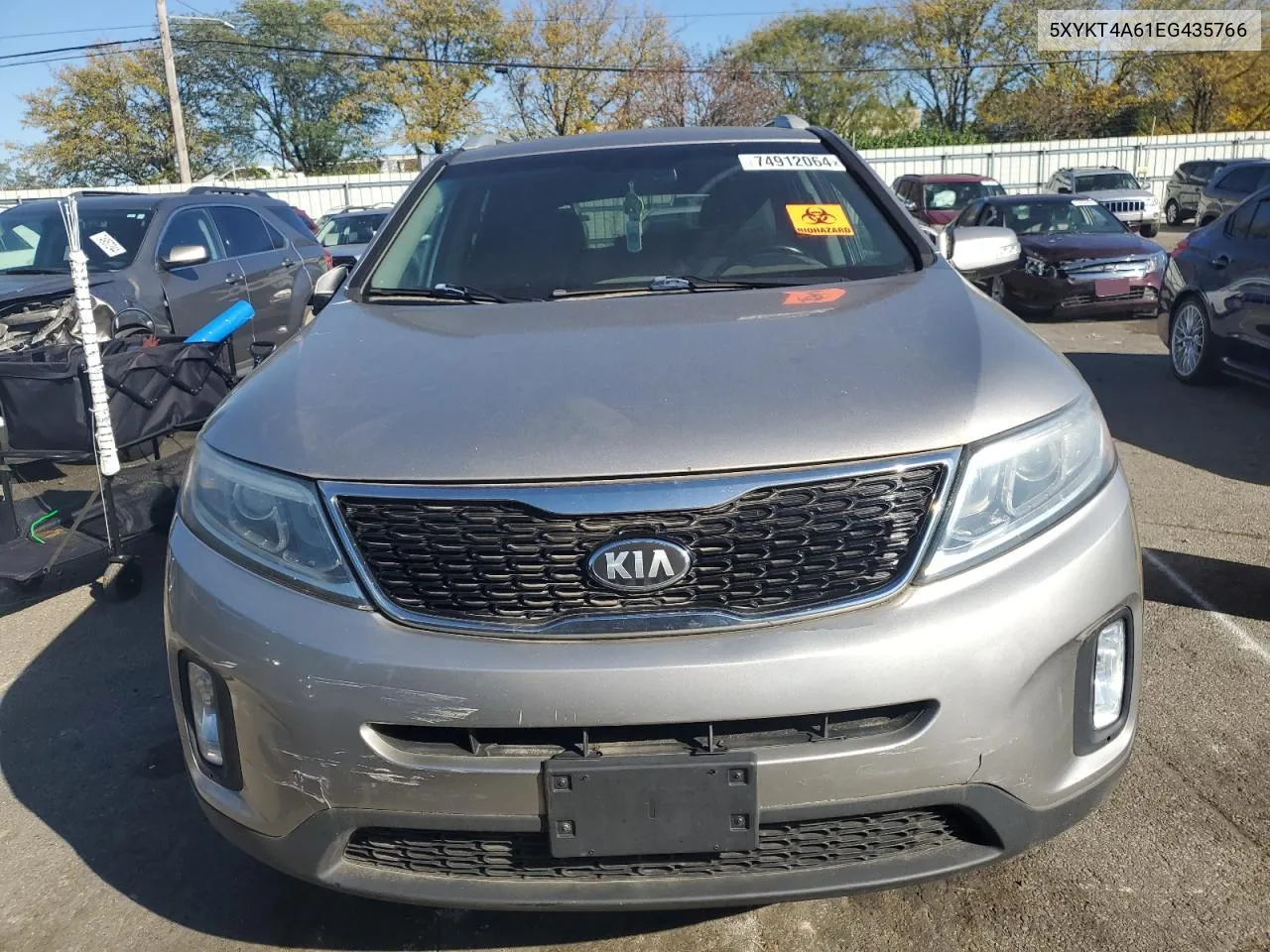 2014 Kia Sorento Lx VIN: 5XYKT4A61EG435766 Lot: 74912064