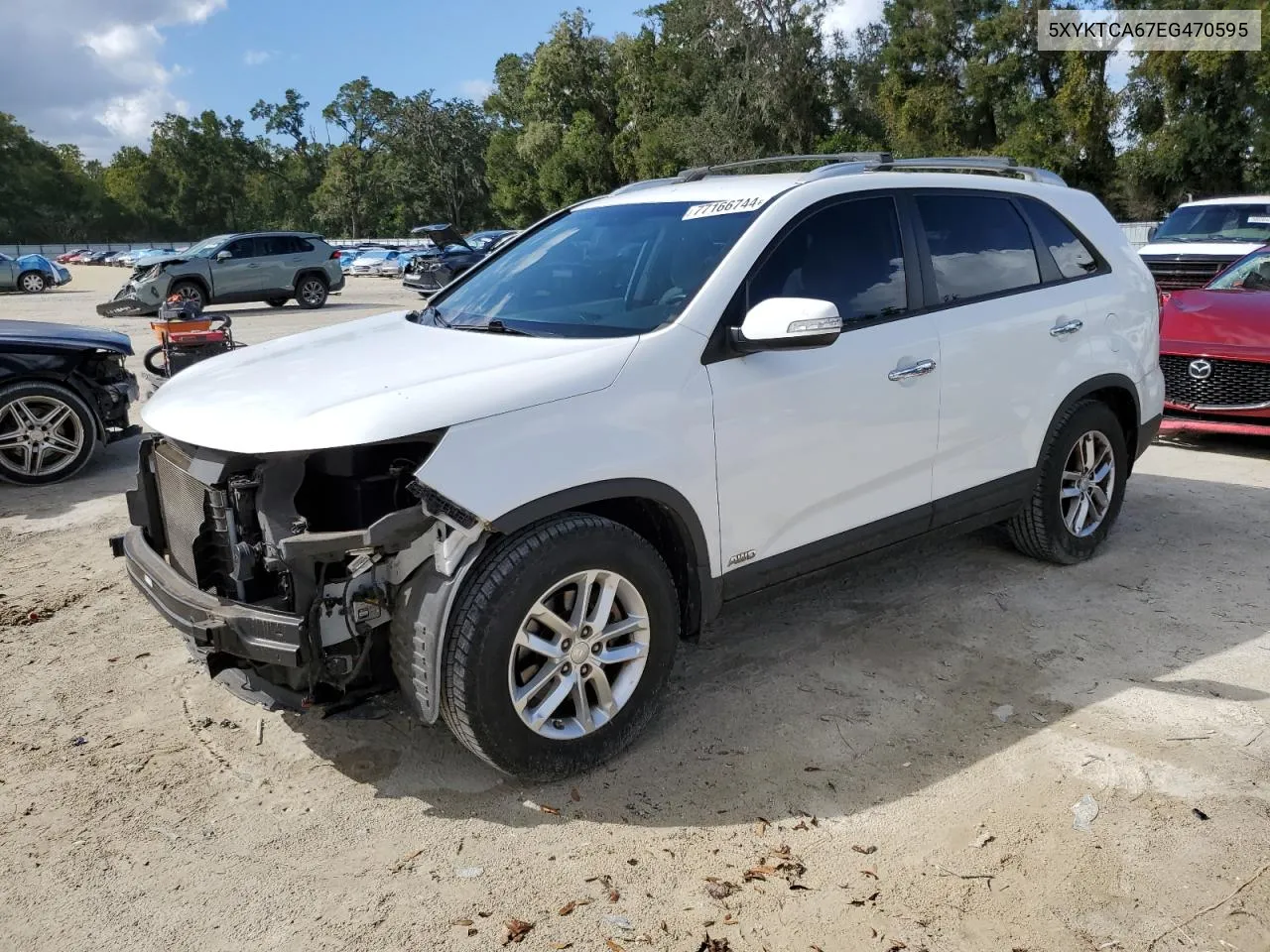 2014 Kia Sorento Lx VIN: 5XYKTCA67EG470595 Lot: 77166744