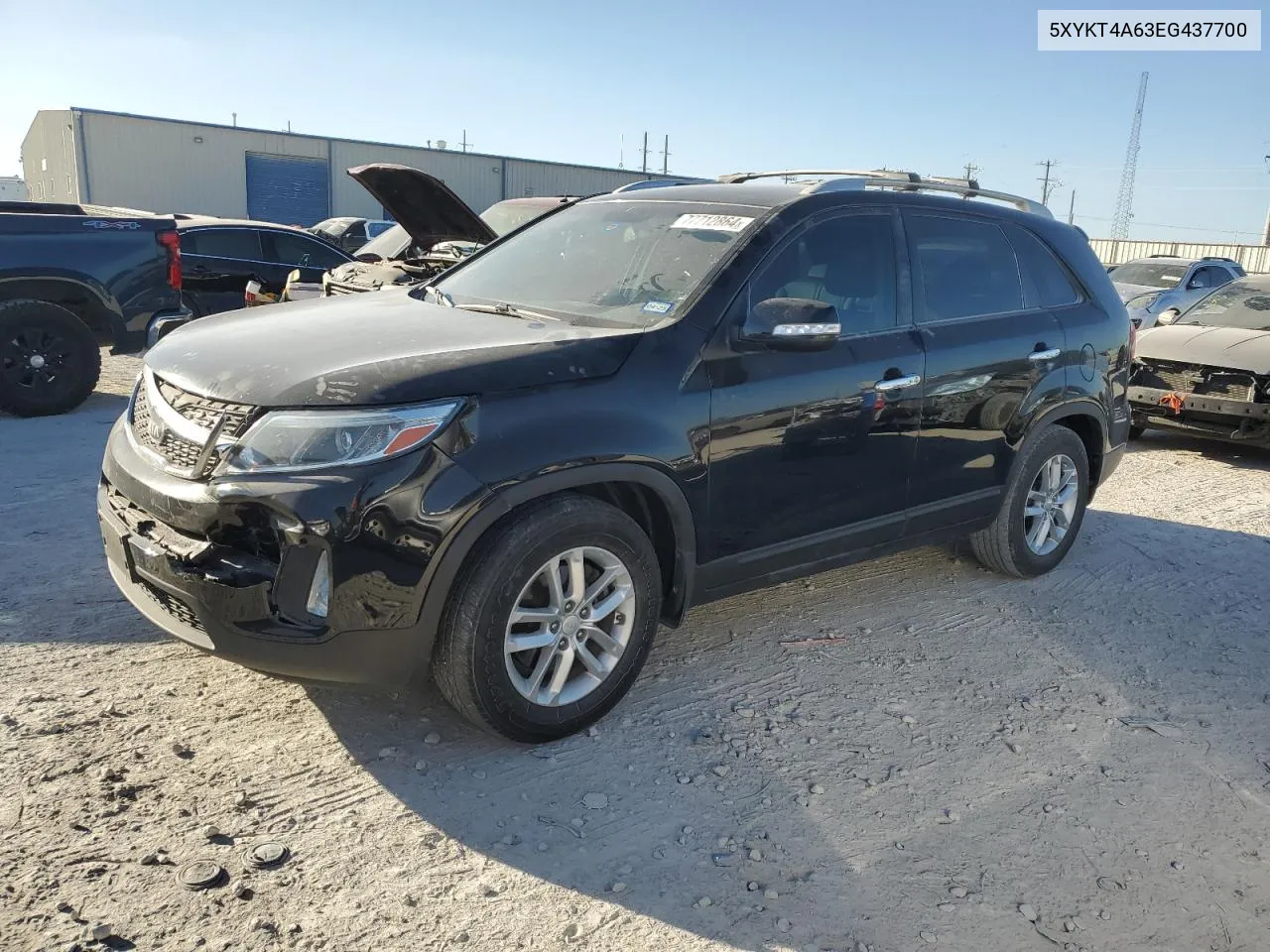 2014 Kia Sorento Lx VIN: 5XYKT4A63EG437700 Lot: 77712864