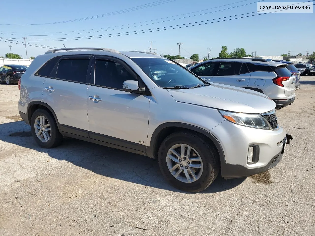 2015 Kia Sorento Lx VIN: 5XYKTCA6XFG592336 Lot: 55000444