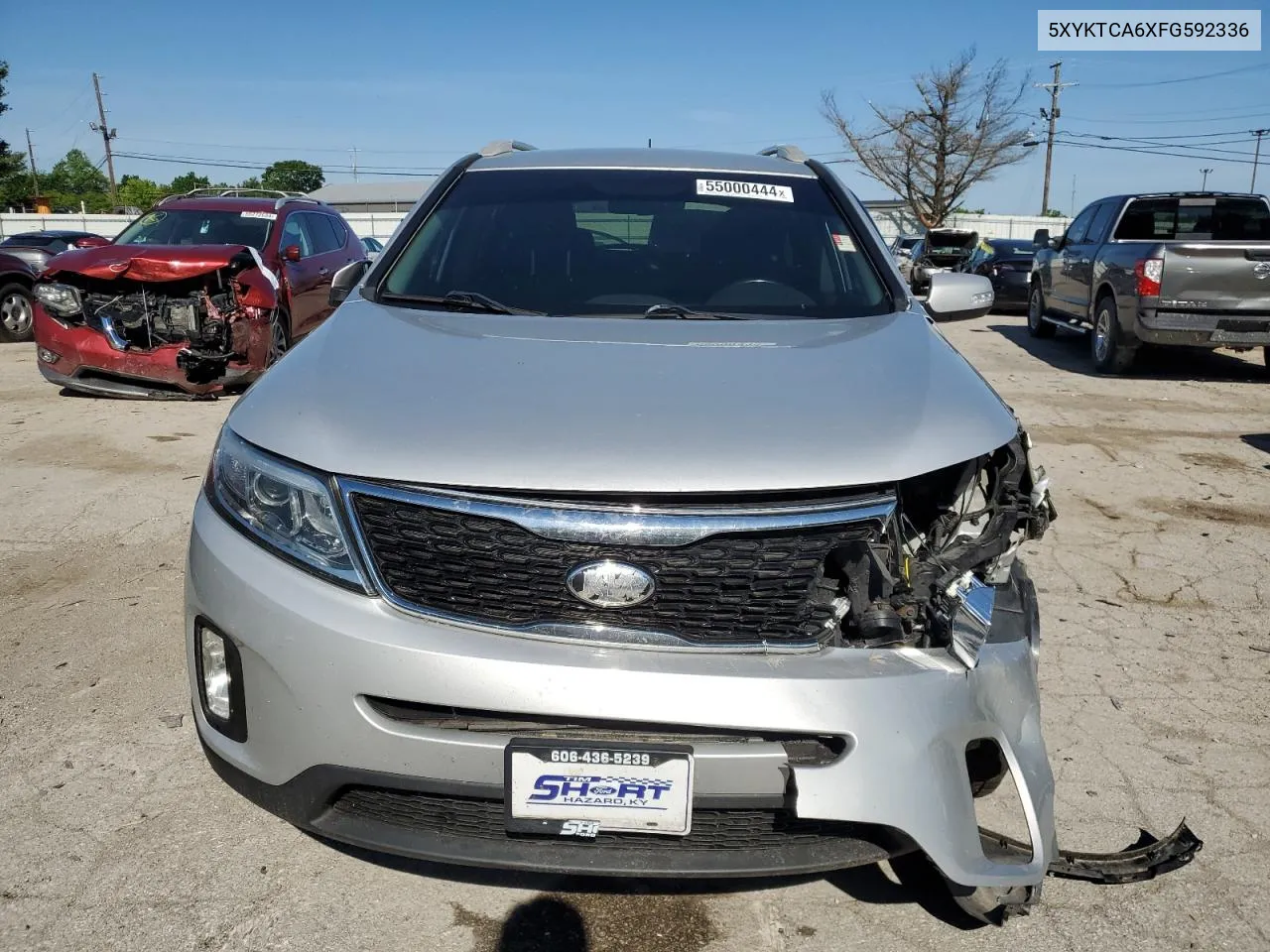 2015 Kia Sorento Lx VIN: 5XYKTCA6XFG592336 Lot: 55000444