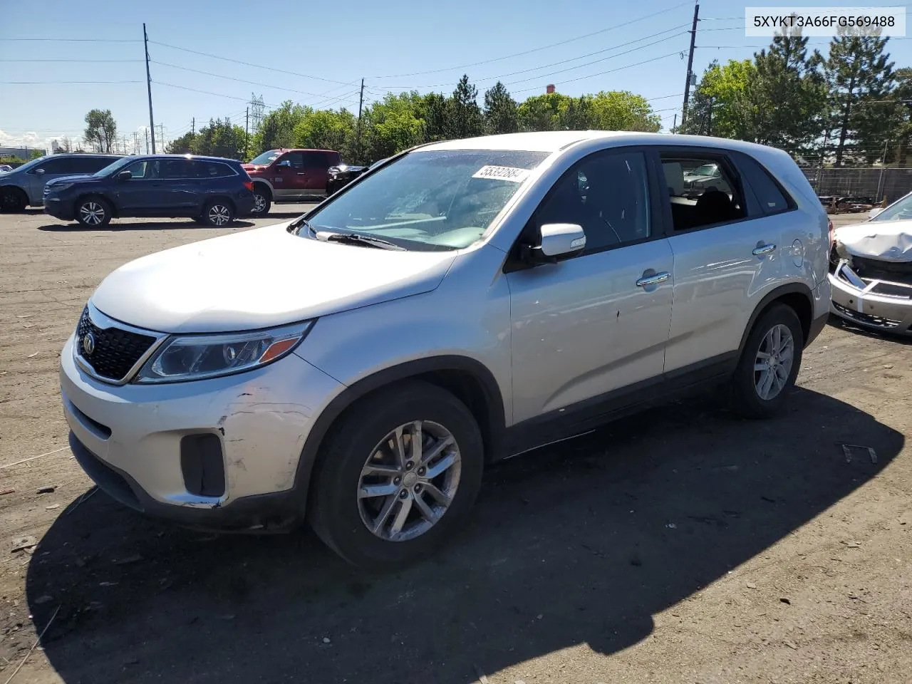 2015 Kia Sorento Lx VIN: 5XYKT3A66FG569488 Lot: 55392884