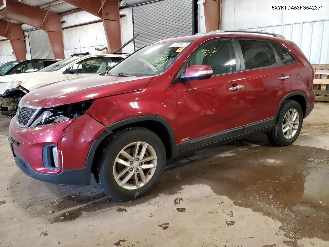 2015 Kia Sorento Lx VIN: 5XYKTDA63FG642371 Lot: 57259474