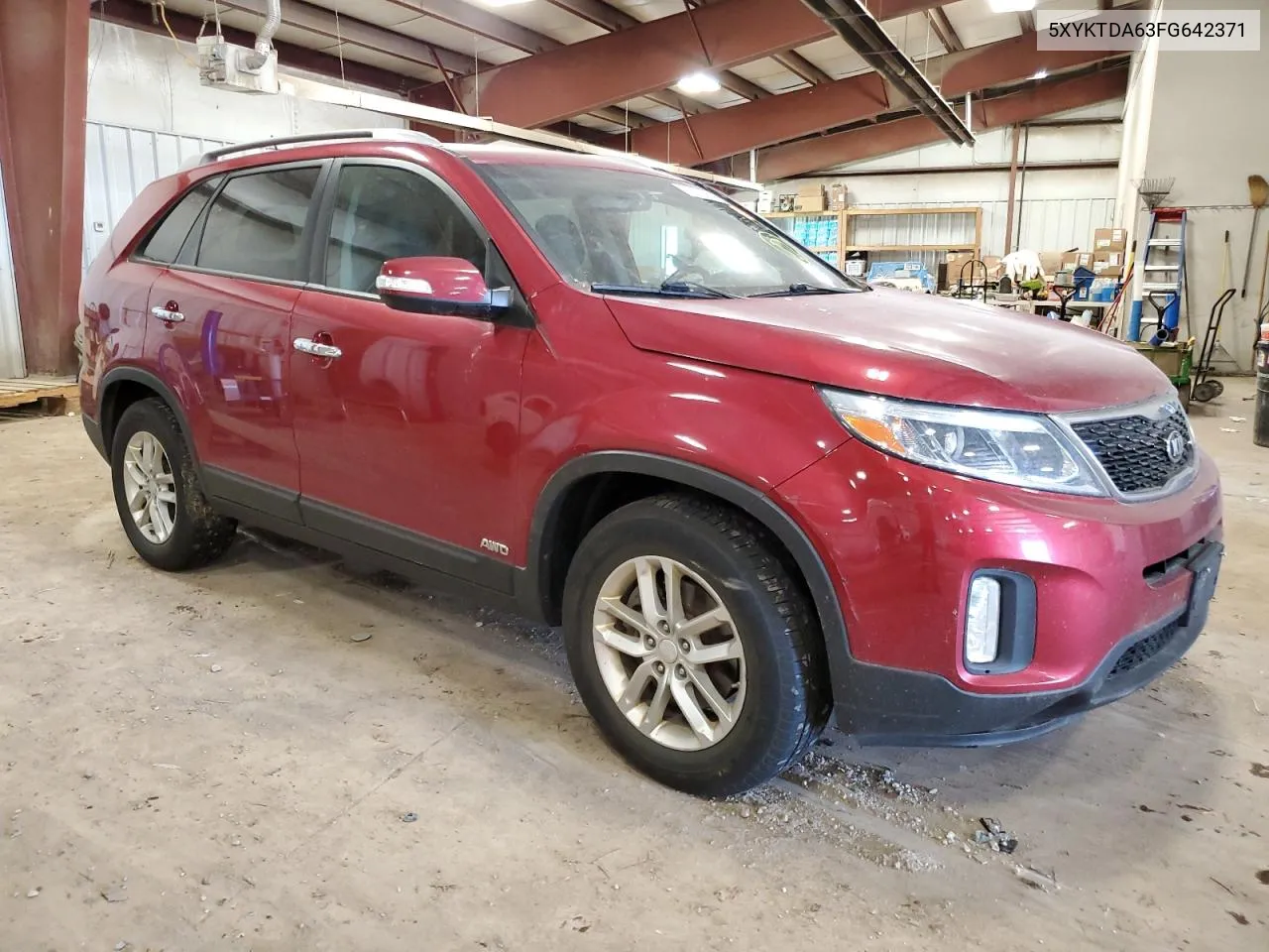 2015 Kia Sorento Lx VIN: 5XYKTDA63FG642371 Lot: 57259474