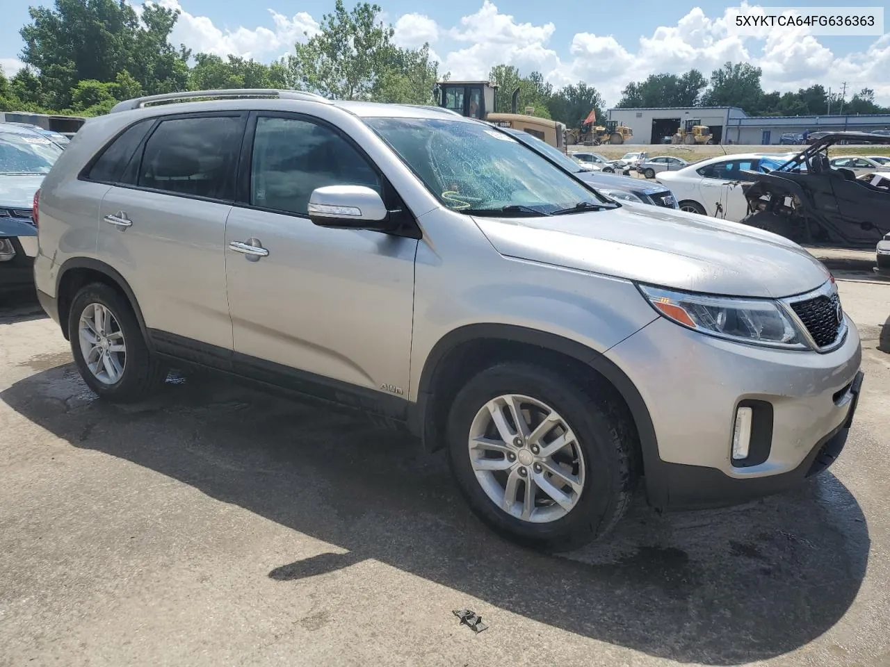 2015 Kia Sorento Lx VIN: 5XYKTCA64FG636363 Lot: 59241134