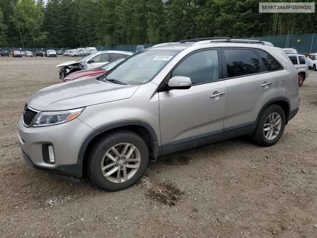 2015 Kia Sorento Lx VIN: 5XYKT3A65FG559020 Lot: 61550114