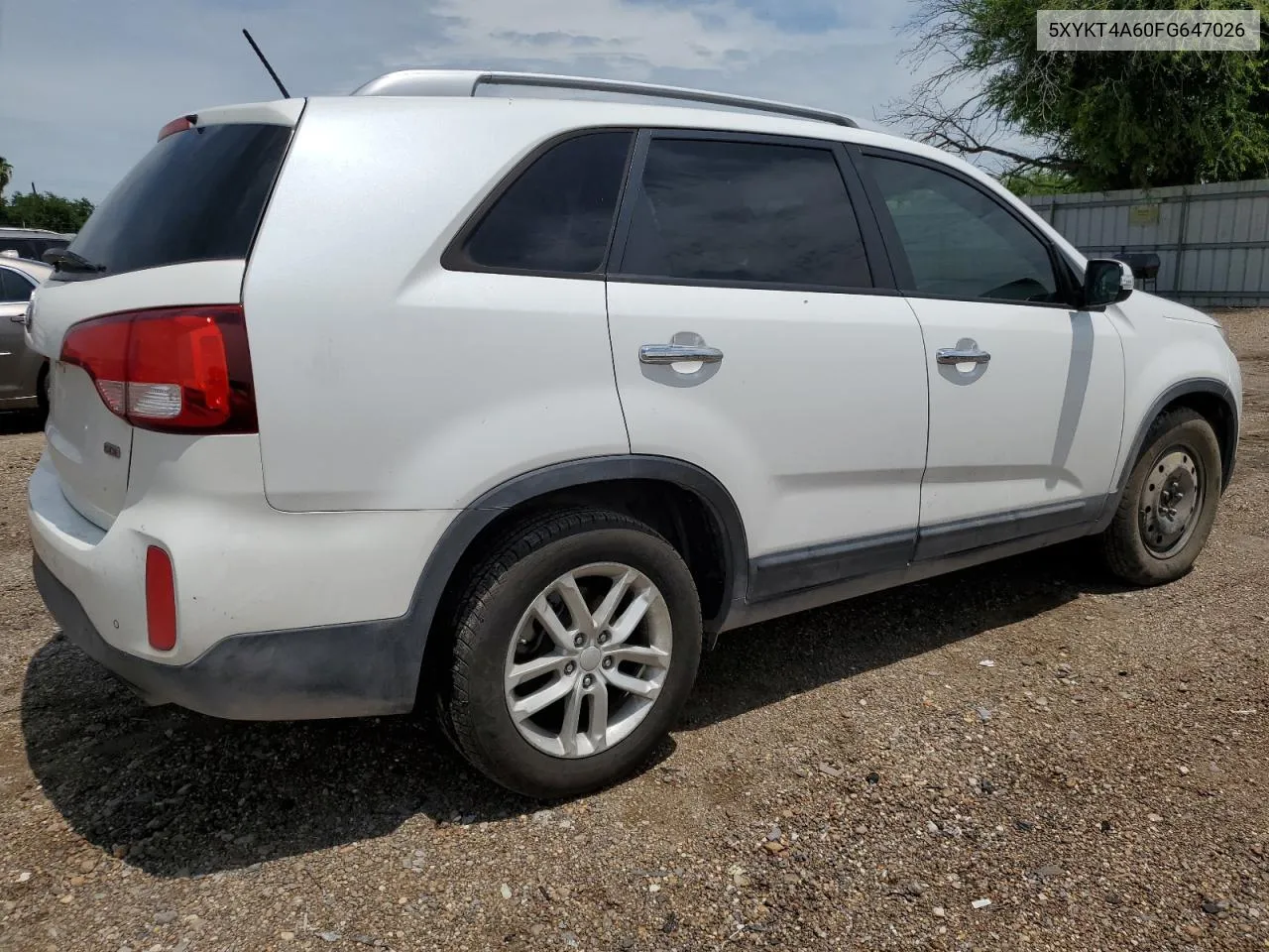 5XYKT4A60FG647026 2015 Kia Sorento Lx