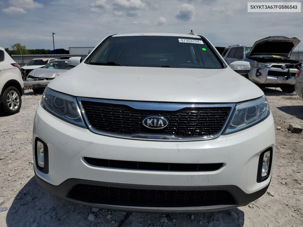 2015 Kia Sorento Lx VIN: 5XYKT3A67FG586543 Lot: 67353724