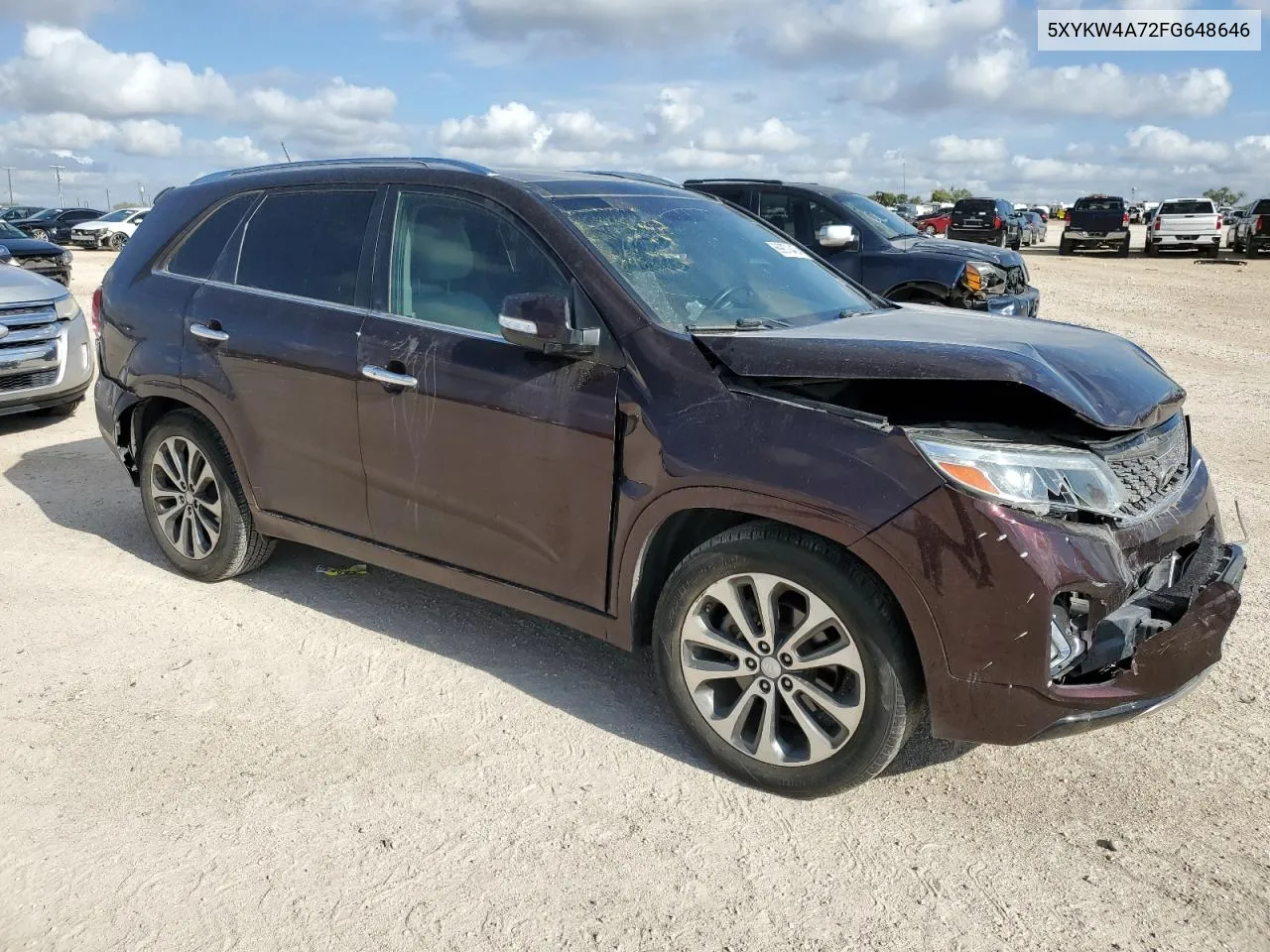 5XYKW4A72FG648646 2015 Kia Sorento Sx