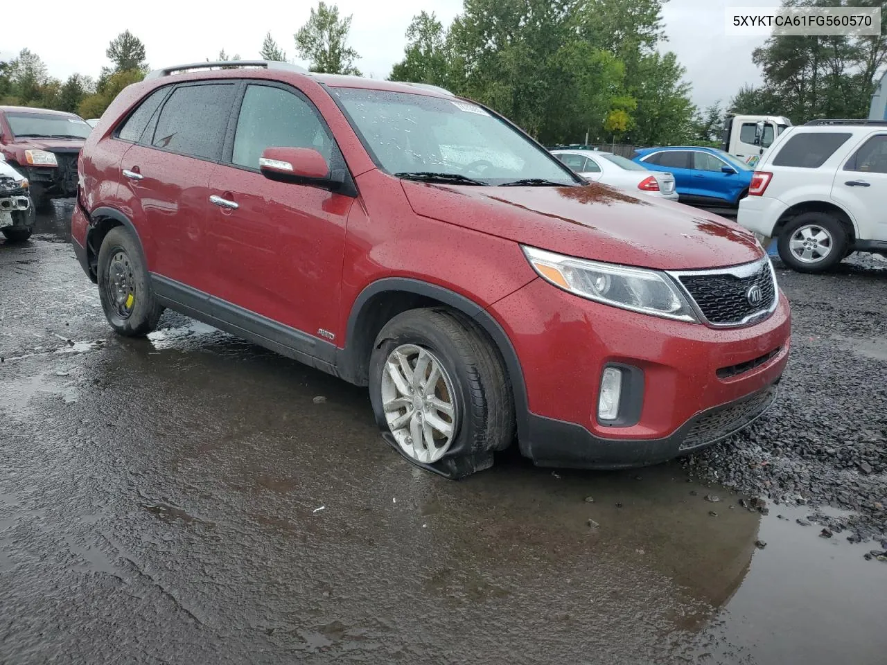 2015 Kia Sorento Lx VIN: 5XYKTCA61FG560570 Lot: 72753534