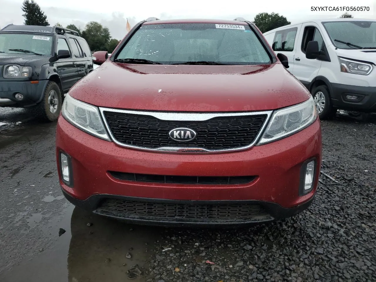 2015 Kia Sorento Lx VIN: 5XYKTCA61FG560570 Lot: 72753534