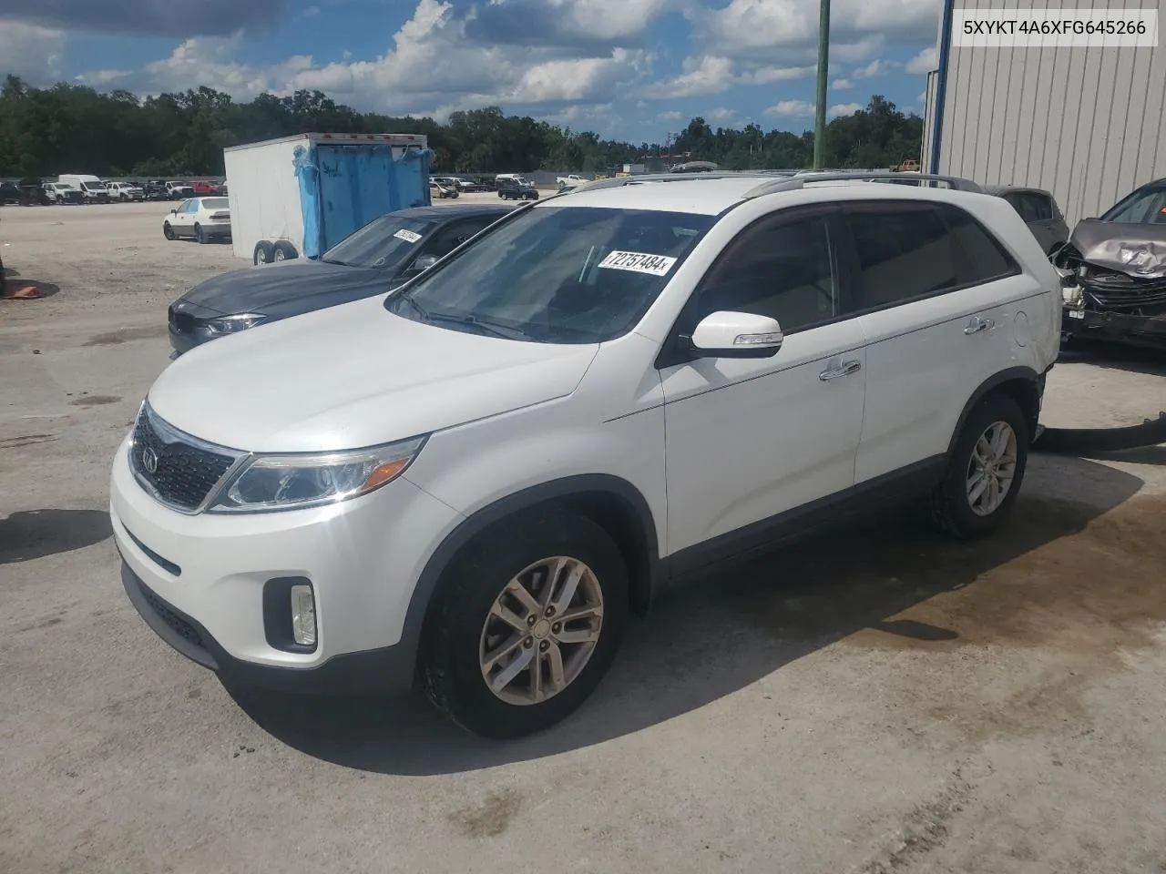 2015 Kia Sorento Lx VIN: 5XYKT4A6XFG645266 Lot: 72757484