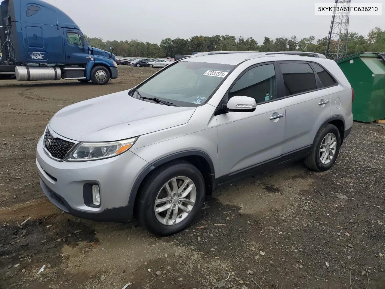 5XYKT3A61FG636210 2015 Kia Sorento Lx