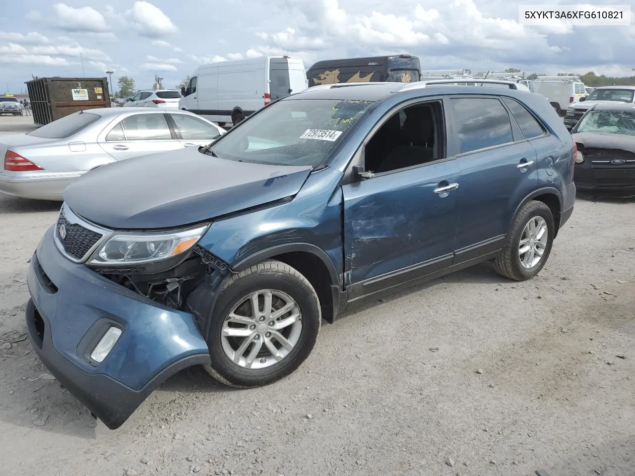 2015 Kia Sorento Lx VIN: 5XYKT3A6XFG610821 Lot: 72973514