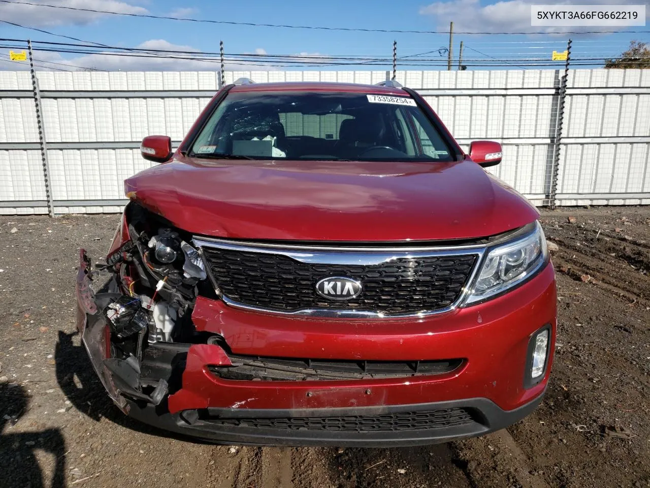 5XYKT3A66FG662219 2015 Kia Sorento Lx