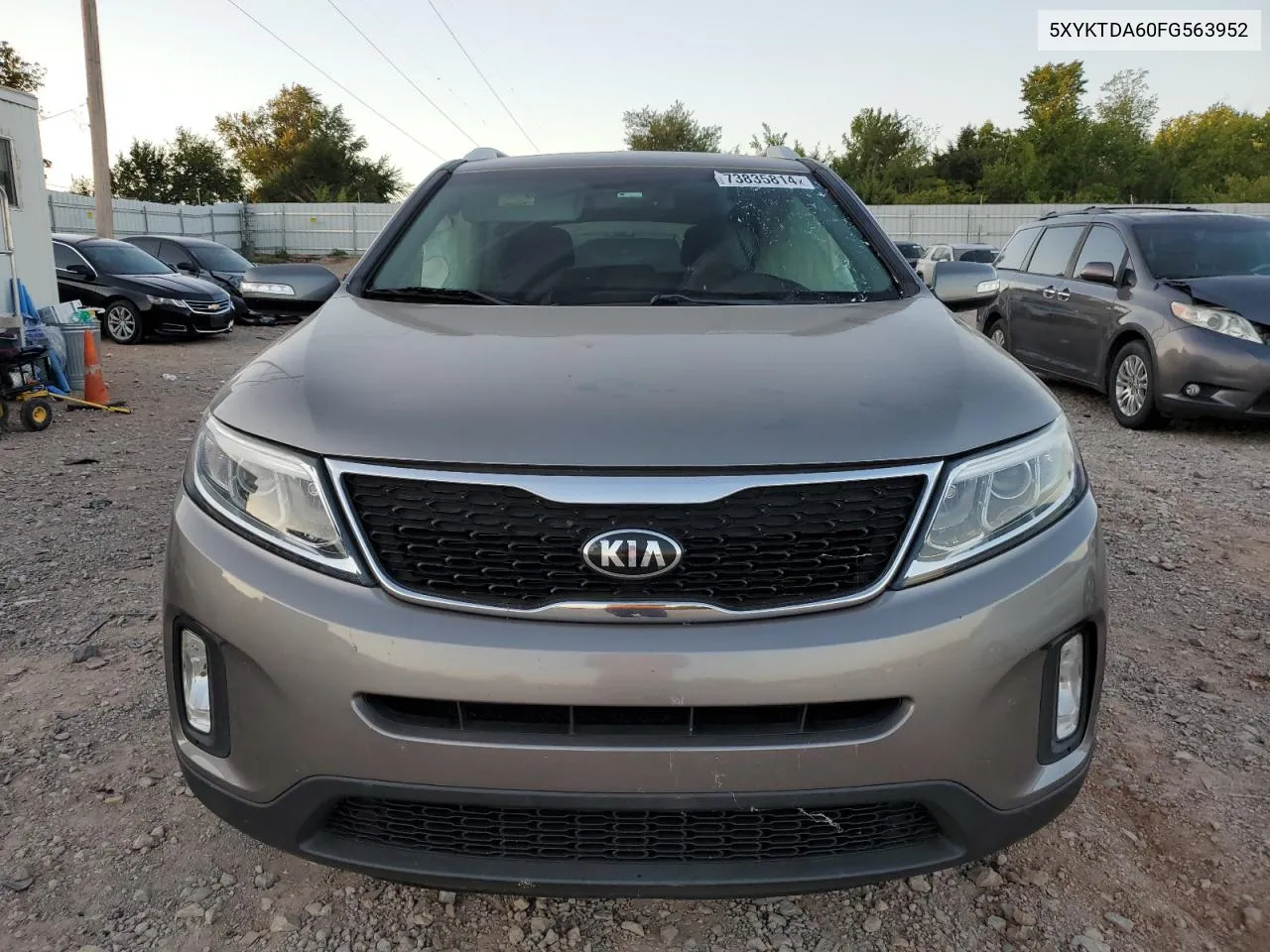 2015 Kia Sorento Lx VIN: 5XYKTDA60FG563952 Lot: 73835814