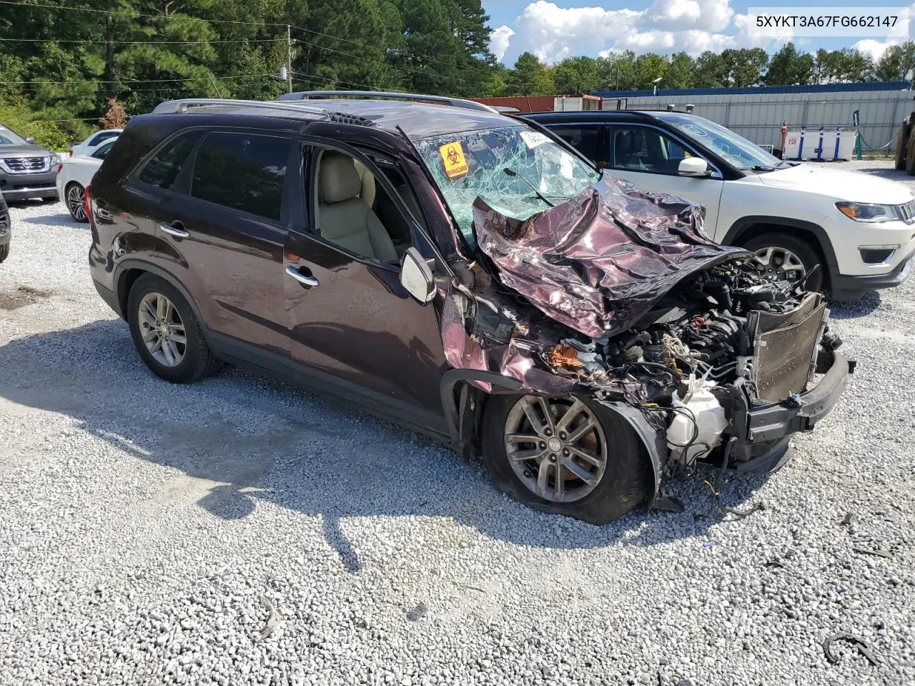 5XYKT3A67FG662147 2015 Kia Sorento Lx