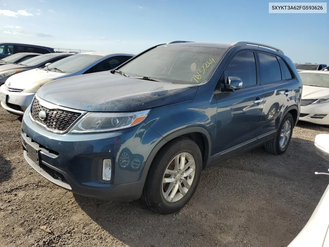 2015 Kia Sorento Lx VIN: 5XYKT3A62FG593626 Lot: 76137264