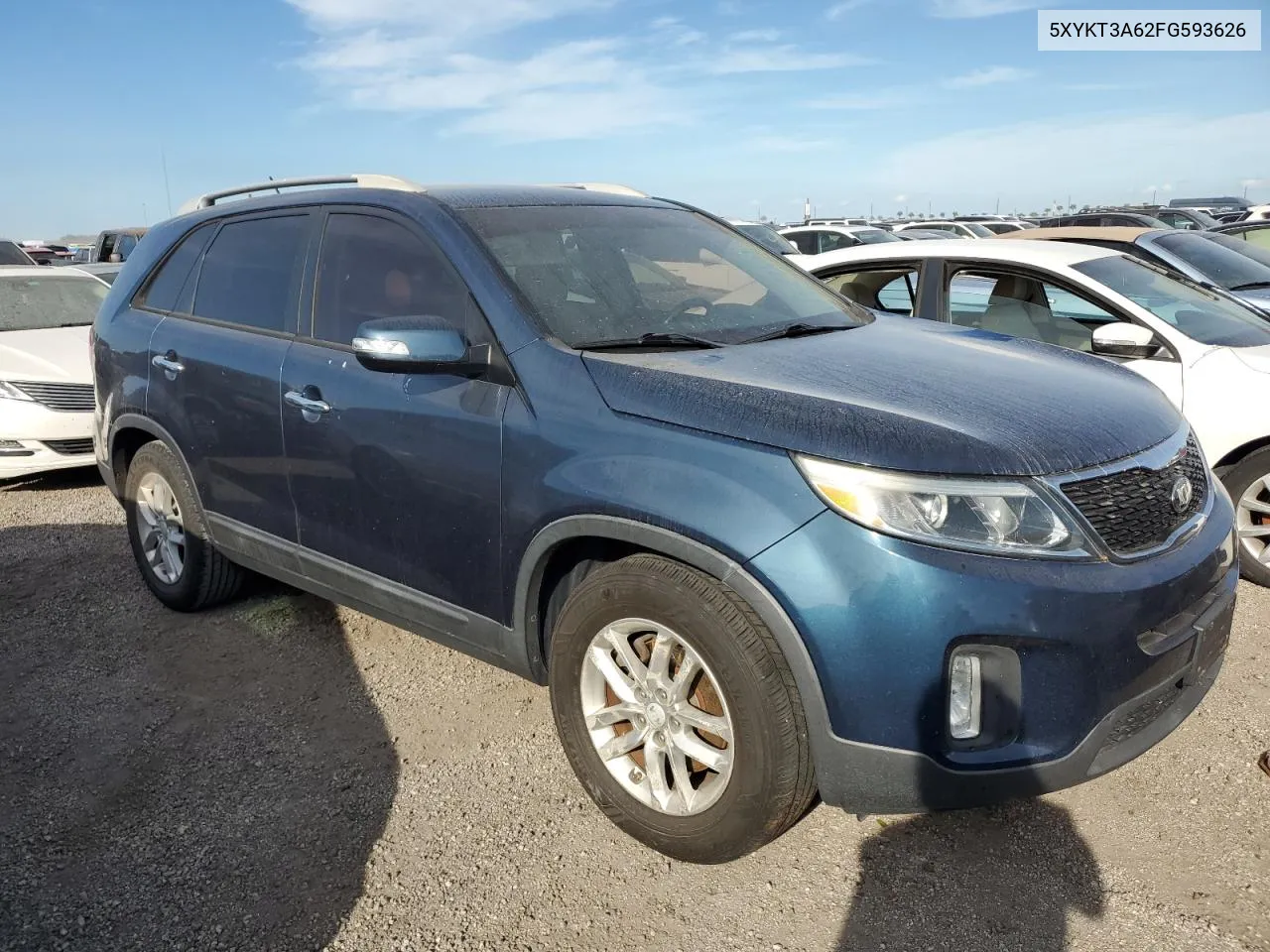 2015 Kia Sorento Lx VIN: 5XYKT3A62FG593626 Lot: 76137264