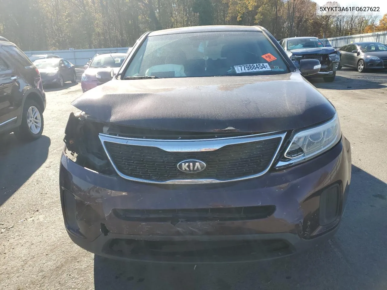 2015 Kia Sorento Lx VIN: 5XYKT3A61FG627622 Lot: 77988454