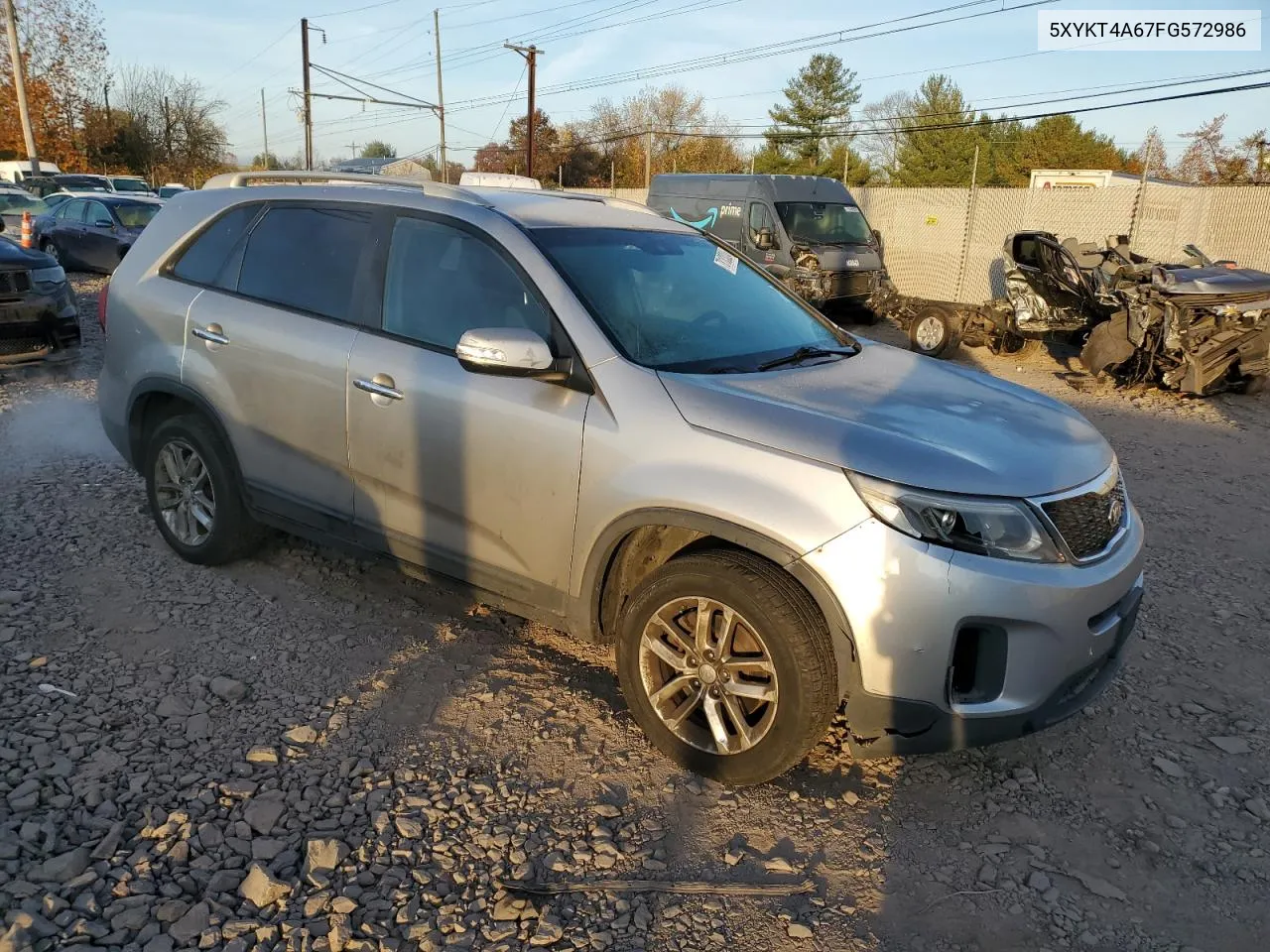 2015 Kia Sorento Lx VIN: 5XYKT4A67FG572986 Lot: 78183024