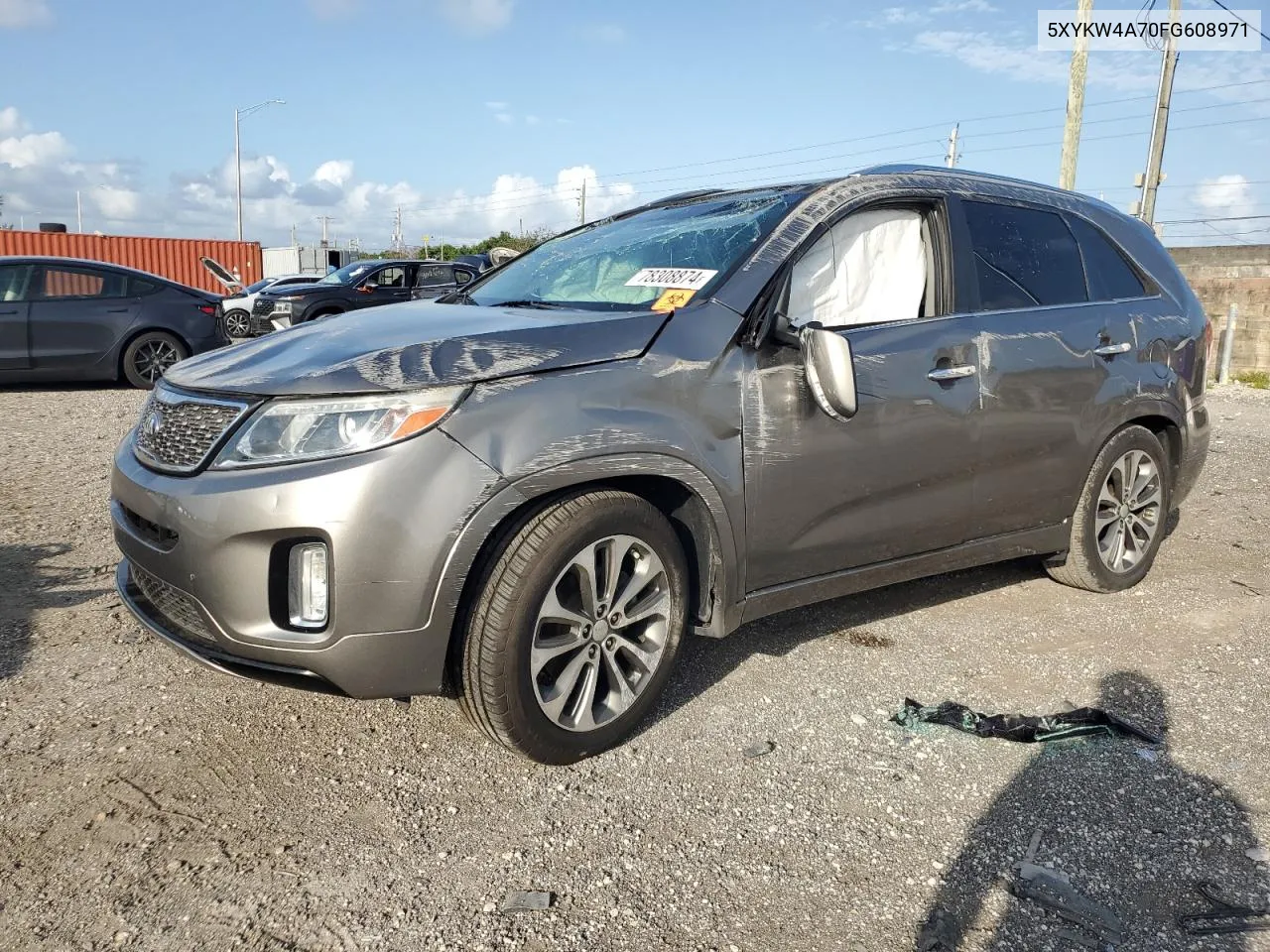 2015 Kia Sorento Sx VIN: 5XYKW4A70FG608971 Lot: 78308874